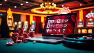 Experience the excitement of Trang chủ S88VIP with a luxurious online casino scene filled with poker chips and vibrant gaming elements.