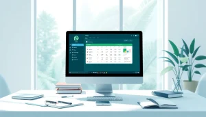Understand What is a CRM for WhatsApp through an illustrated dashboard setup in a professional workspace.
