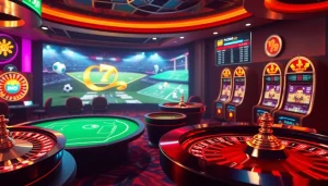 Experience live betting action with 7mcn's exciting gambling interface showcasing vibrant casino elements.