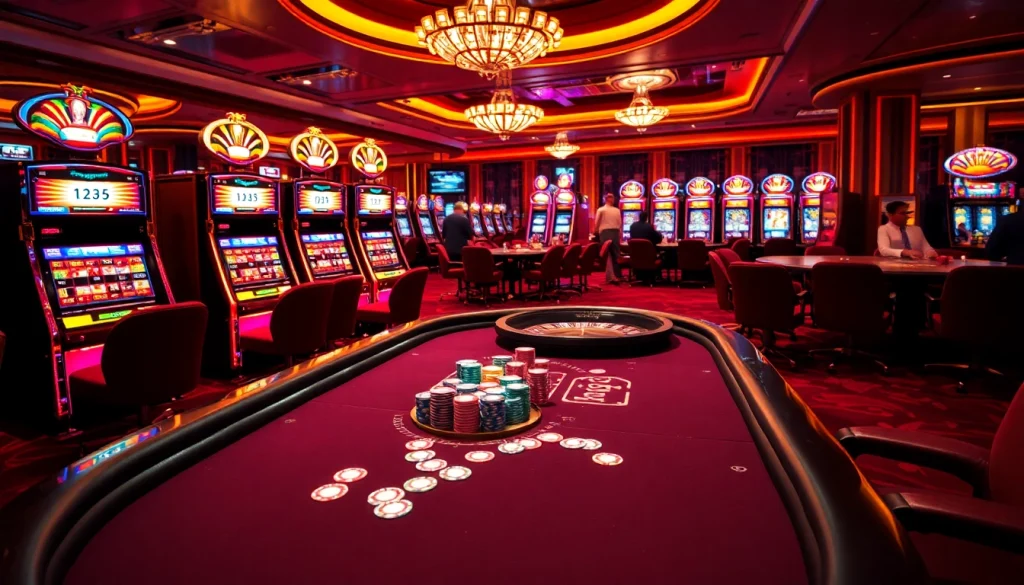 Experience exciting gameplay at 123b casino with vibrant poker tables and stunning slot machines.