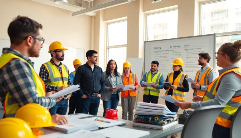 Engaging OSHA training session in Carolinas with diverse participants and safety materials.