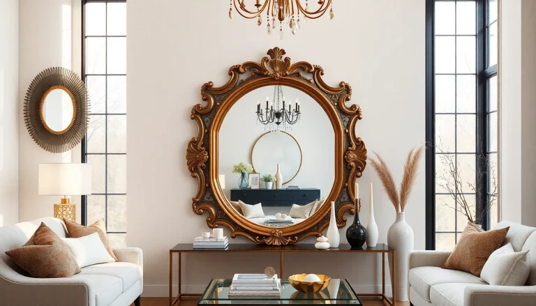Transform your space with designer mirrors from https://merithome.co.uk showcasing a luxurious interior.