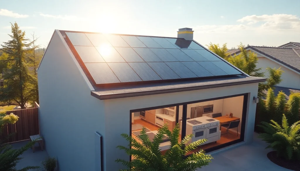 10kw hybrid solar system installed on a modern home, showcasing eco-friendly energy solutions.