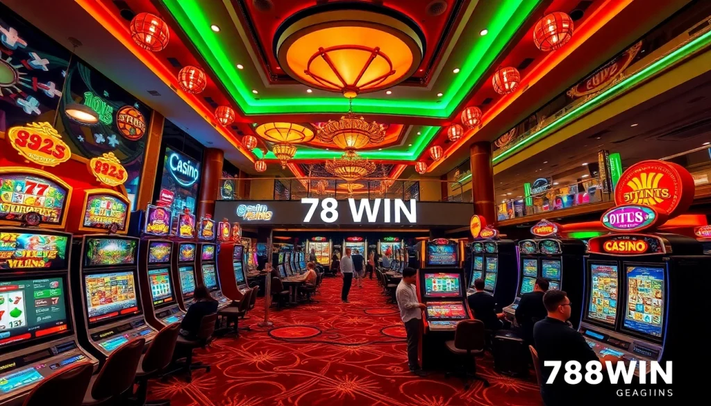 Explore the thrilling online gaming atmosphere of 78WIN, a premier casino experience.