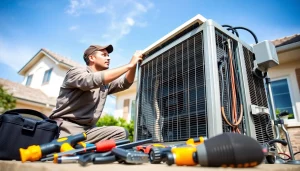 Expert technician providing ac repair Glendale AZ in a well-lit home environment.