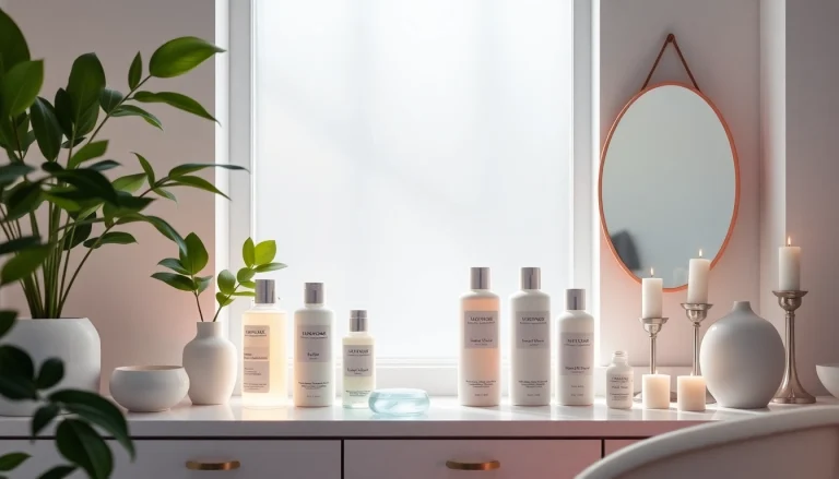 toner för glow visad på en stilren sminkspegel i en lugn hudvårdsstudio