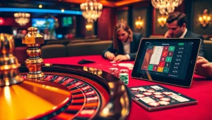 Experience the excitement of gambling at 7mcn with poker players and roulette table action.