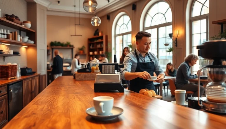 Enjoying coffee at a vibrant Coffee shop lloret de mar with a cozy interior atmosphere.