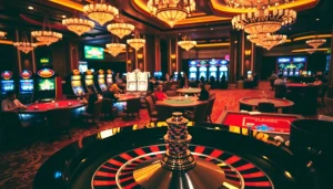 Players enjoying vibrant casino games at https://urr88.com/, showcasing roulette, slots, and poker excitement.