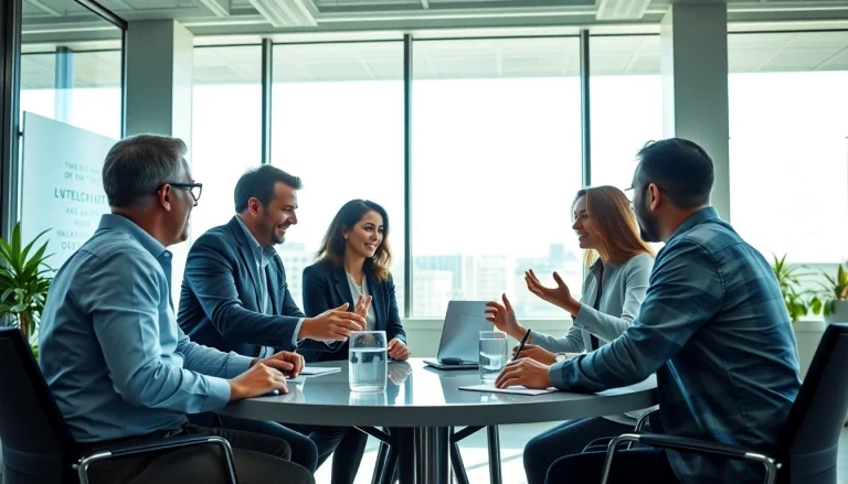 Showcasing founder leadership insights during a dynamic business discussion among diverse leaders in an inspiring setting.