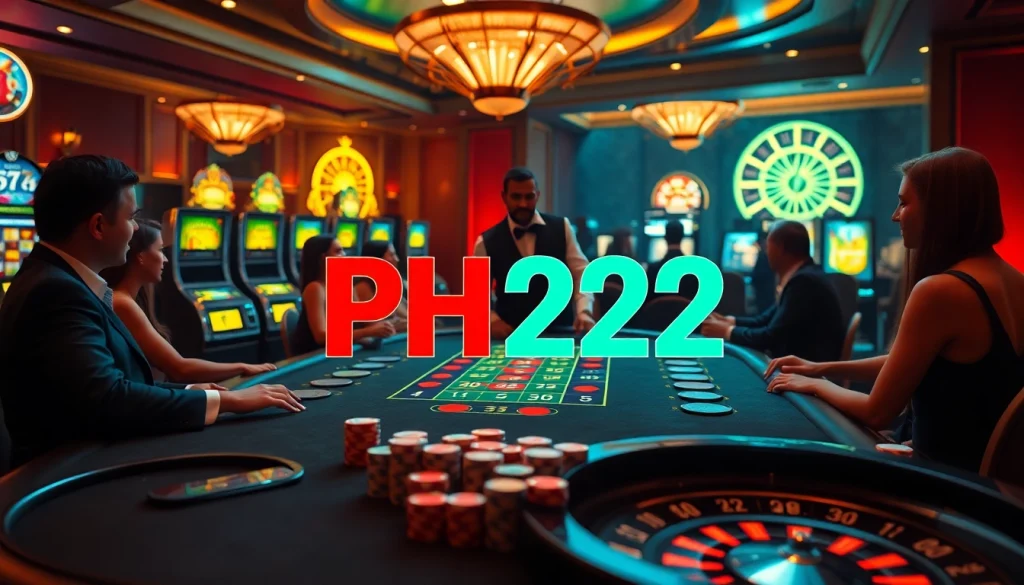 Experience the excitement of PH222 at a luxurious casino poker table.