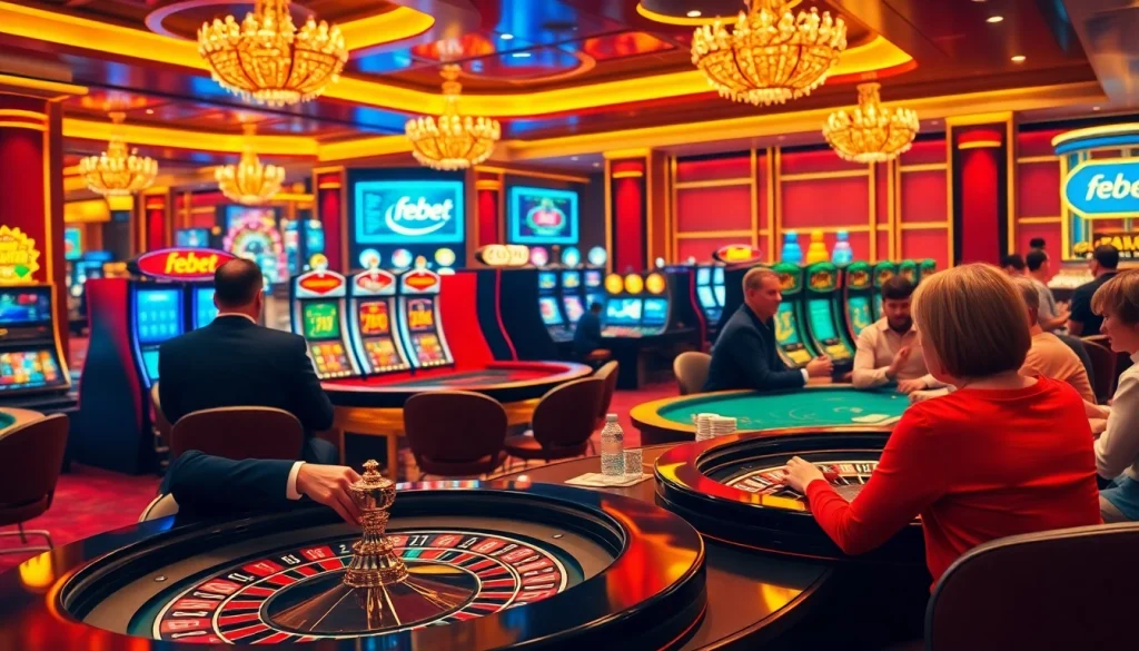 Experience thrilling gameplay with febet at luxurious online casino tables.