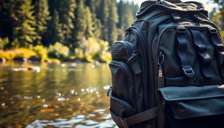Emphasizing the durable Fly fishing backpack crafted for outdoor adventures.