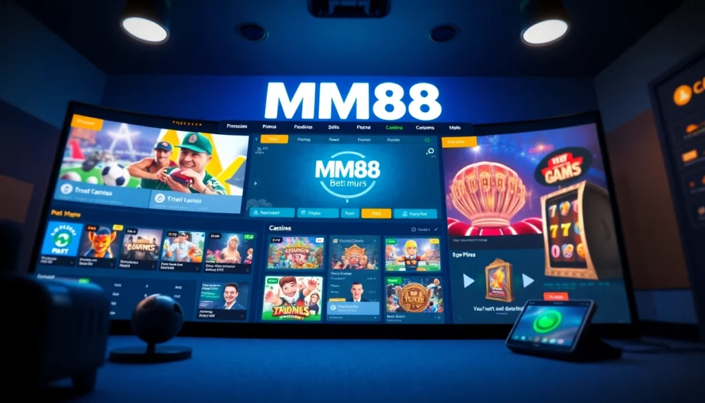 Explore the MM88 online betting platform at https://mm88.center/ featuring a vibrant interface with diverse gaming options.