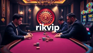 Experience thrilling poker action at rikvip with high-stakes gameplay and vibrant casino ambiance.