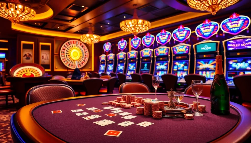 Enjoy thrilling poker action at Say88's luxurious table, featuring vibrant chips and cards.