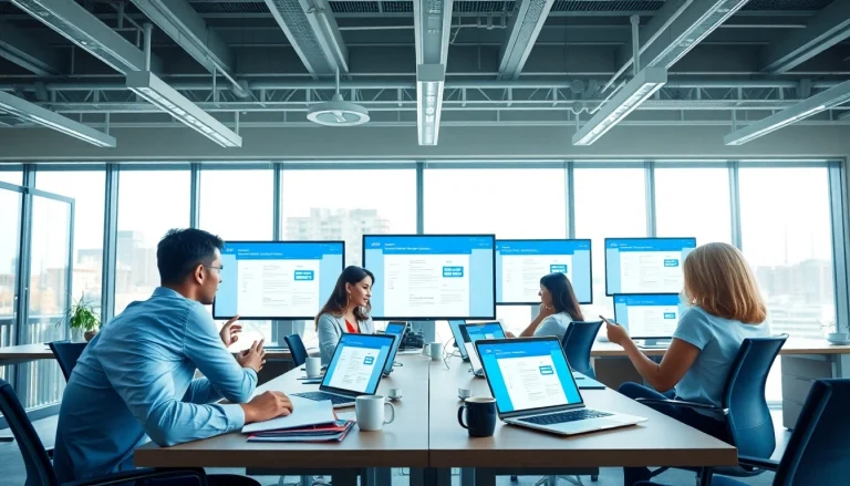 在现代办公空间中，协作型专业人士使用 WPS下载 软件