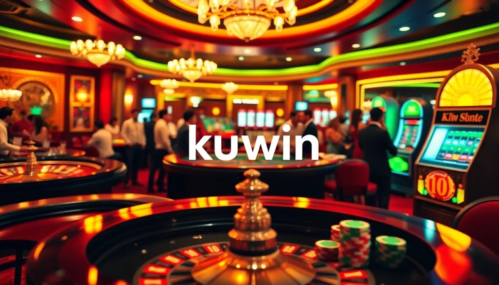 Experience the thrill of gambling at KUWIN with vibrant casino tables and engaging gameplay.