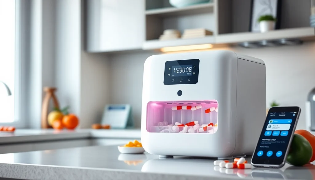 Efficient automatic pill dispenser with a user-friendly design and advanced features for medication management.