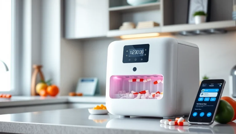 Efficient automatic pill dispenser with a user-friendly design and advanced features for medication management.