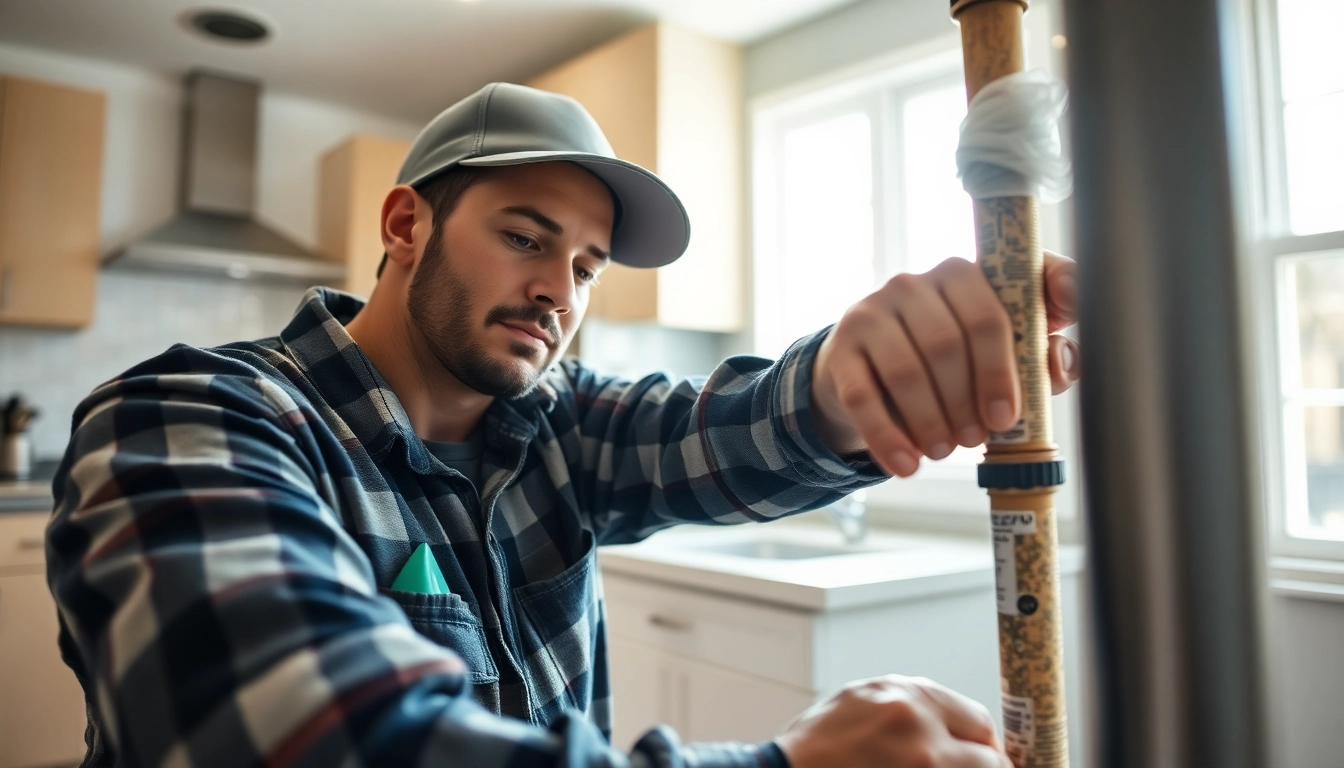 Whole House Repiping Brandon FL in action, highlighting a skilled plumber installing new pipes.