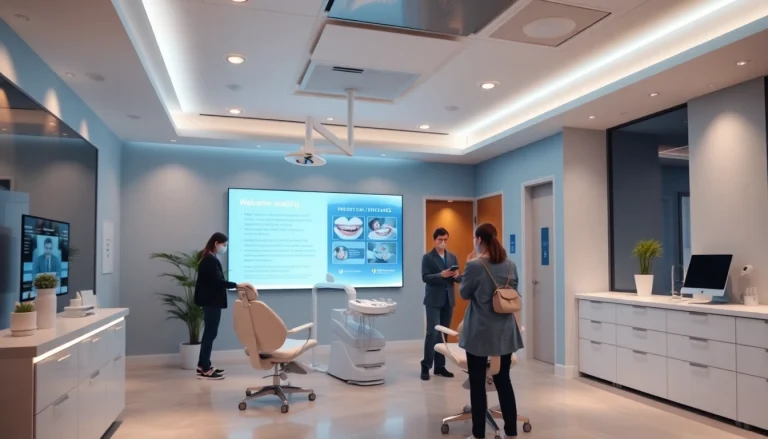 DPEARL口コミ dental clinic reception area, showcasing modern orthodontic services