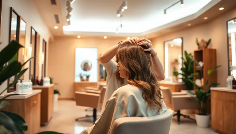 Stylists at addendum salon providing expert hair services in a calming environment.