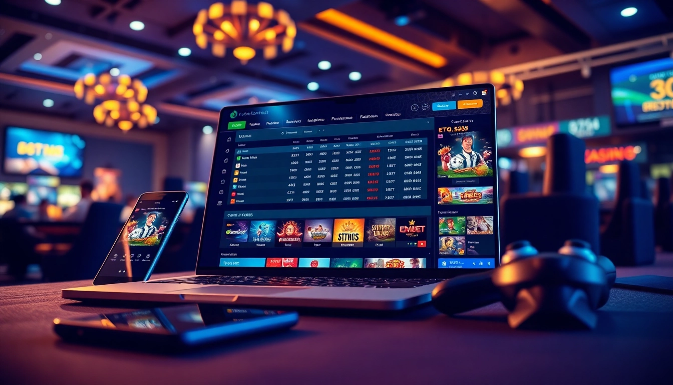 Engaging visual of 888b.bet showcasing online betting and casino games in a modern digital setting.