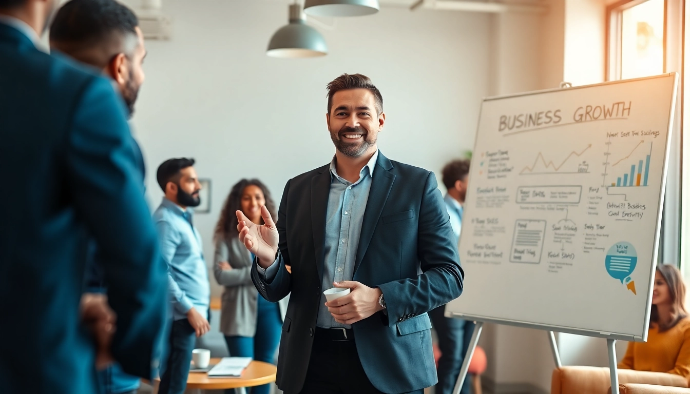 Engaging session with a business coach los Angeles guiding entrepreneurs in a dynamic co-working space.