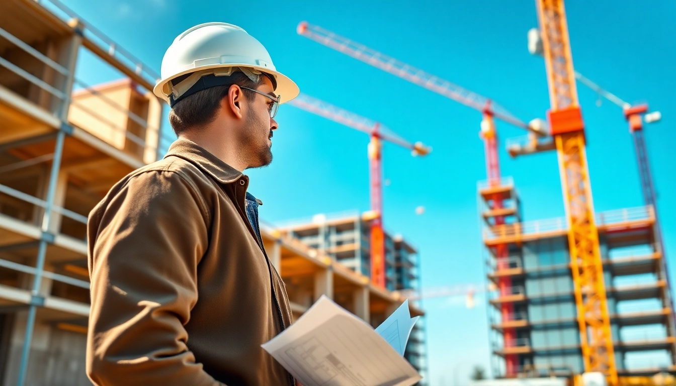 New Jersey Construction Manager guiding a construction team on-site, showcasing leadership and progress.