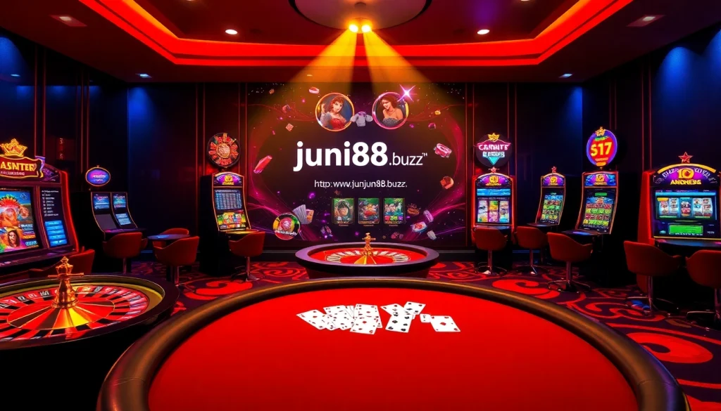 Experience thrilling gaming at https://jun88.buzz/ with diverse casino tables, poker games, and exciting slot machines.