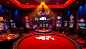 Experience thrilling gaming at https://jun88.buzz/ with diverse casino tables, poker games, and exciting slot machines.