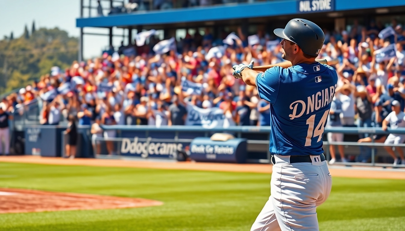Discover what time is the dodger game today with a Dodgers player in action on the field.