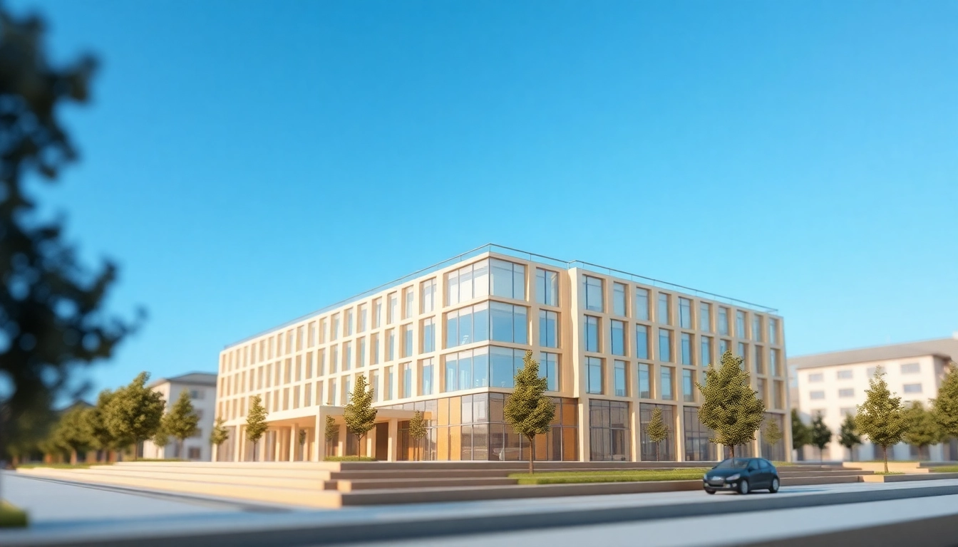 Architekturmodellbau Hannover: Detailliertes Architekturmodell eines modernen Gebäudes in Hannover.