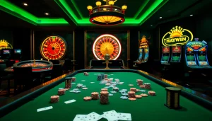 Experience thrilling gameplay at Haywin's vibrant casino tables filled with excitement and professionalism.