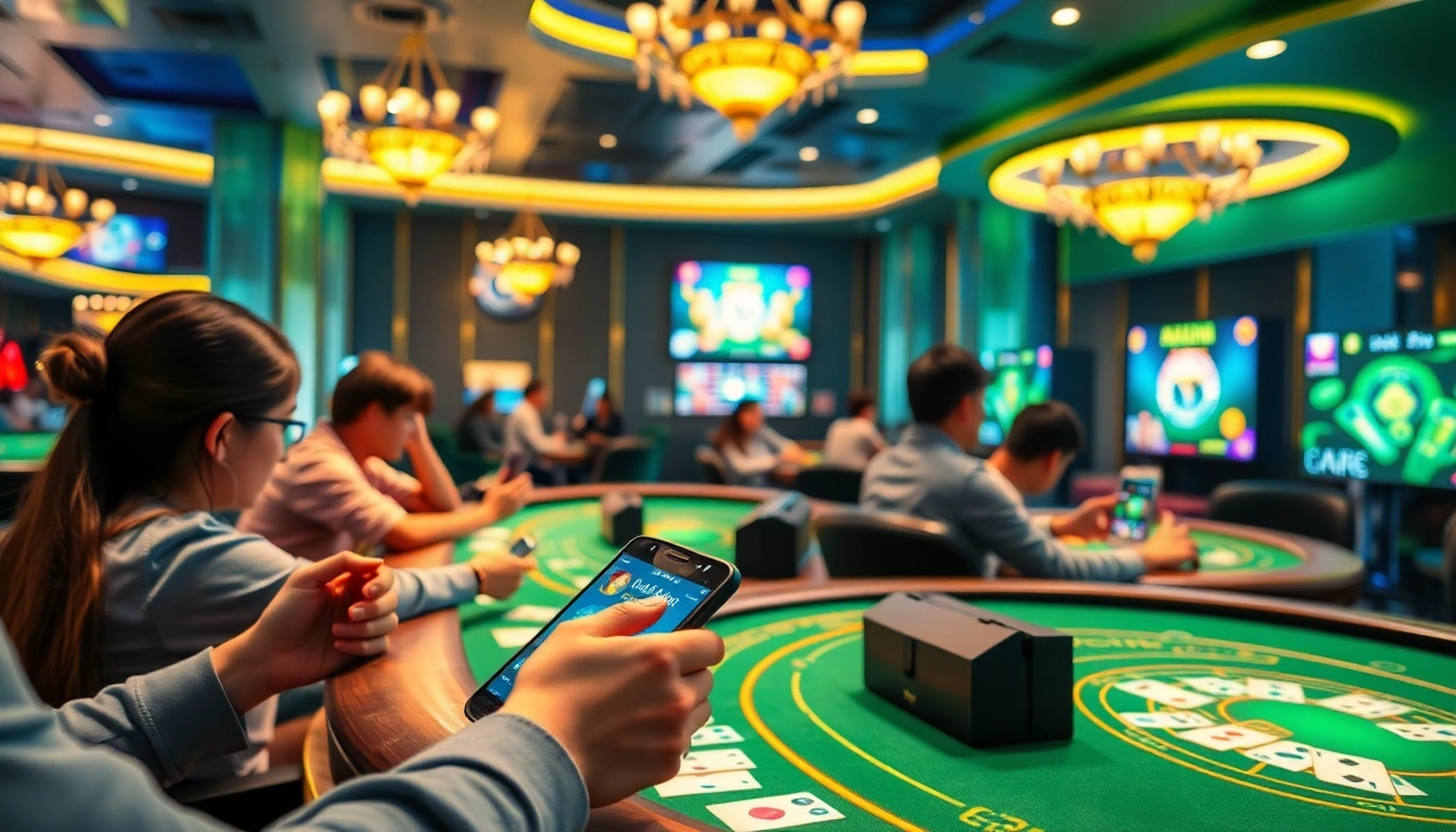 Exciting virtual gaming environment featuring players engaged in card games on gamebaidoithuong.com.vc.