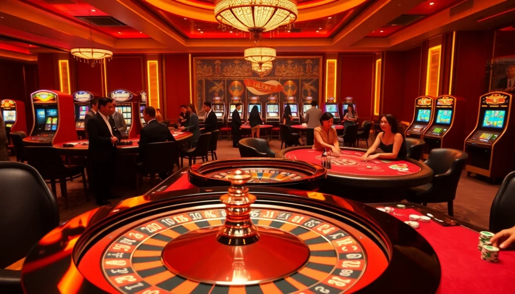 Người chơi tận hưởng một trò chơi đầy kịch tính tại casino LUCK8, với các bàn roulette và poker hấp dẫn.