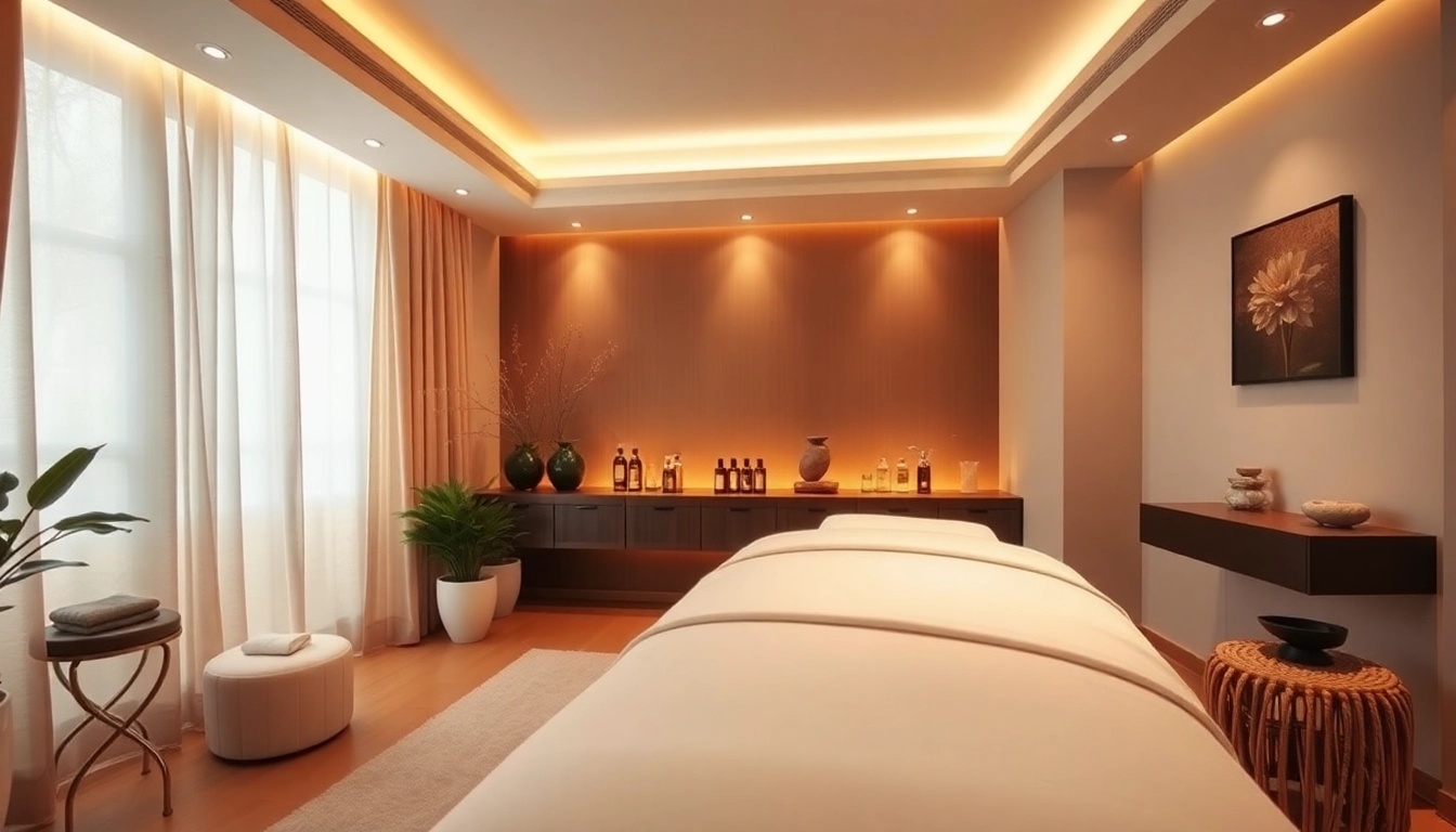 편안한 색상과 에센셜 오일이 어우러진 평화로운 치료실에서 프리미엄 인천마사지를 경험하세요.