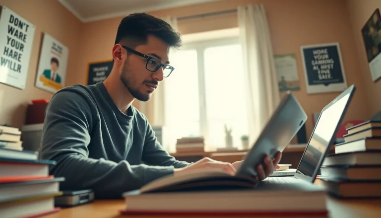 Utilize exam assistance services with a dedicated student in a cozy study space.