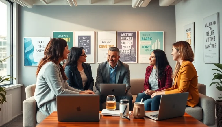Business coach Los Angeles facilitating a dynamic group discussion in a modern office setting.