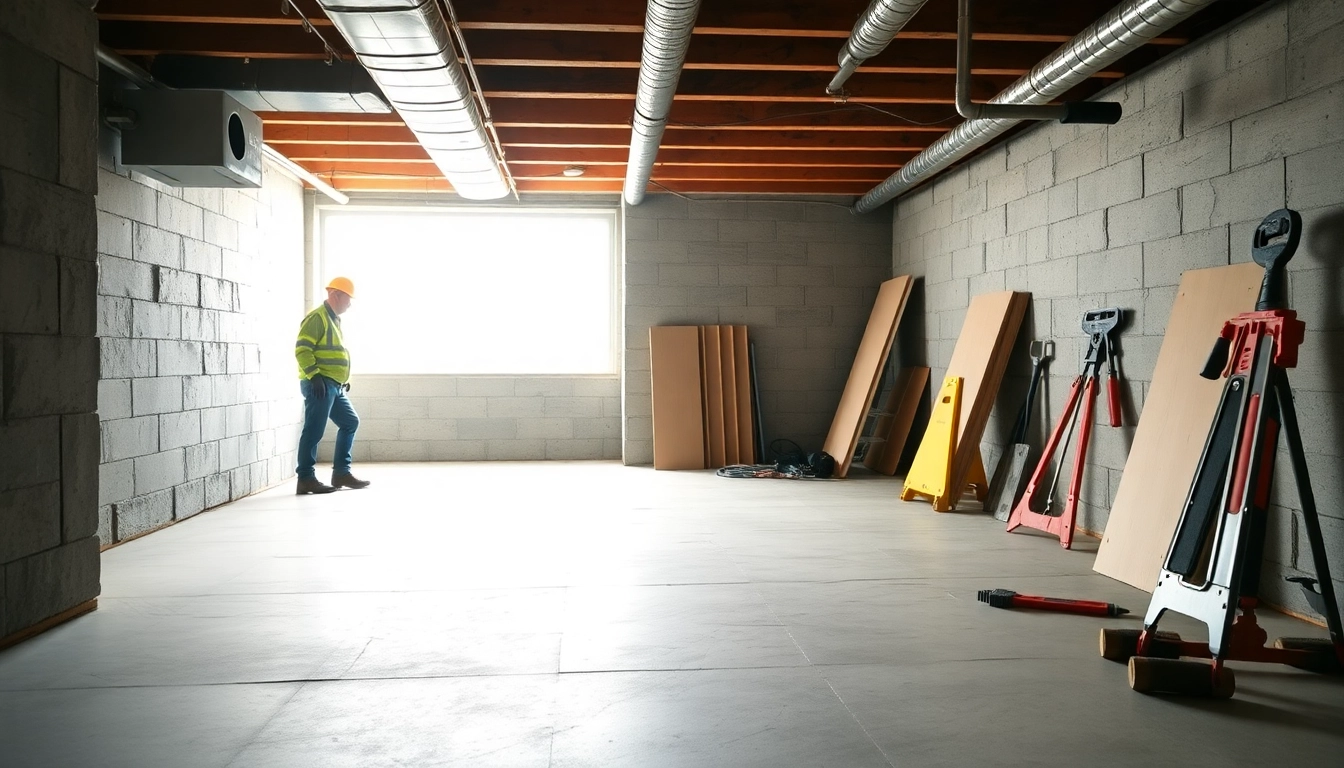 Crawl Space Restoration showcasing a clean, transformed crawl space environment with professional workers.