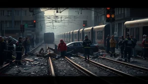 Responders assisting victims at the spain train crash scene, showcasing urgent rescue efforts.