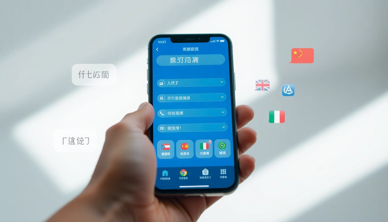 Real-time translation interface of 有道翻译 app showing multiple languages and features.