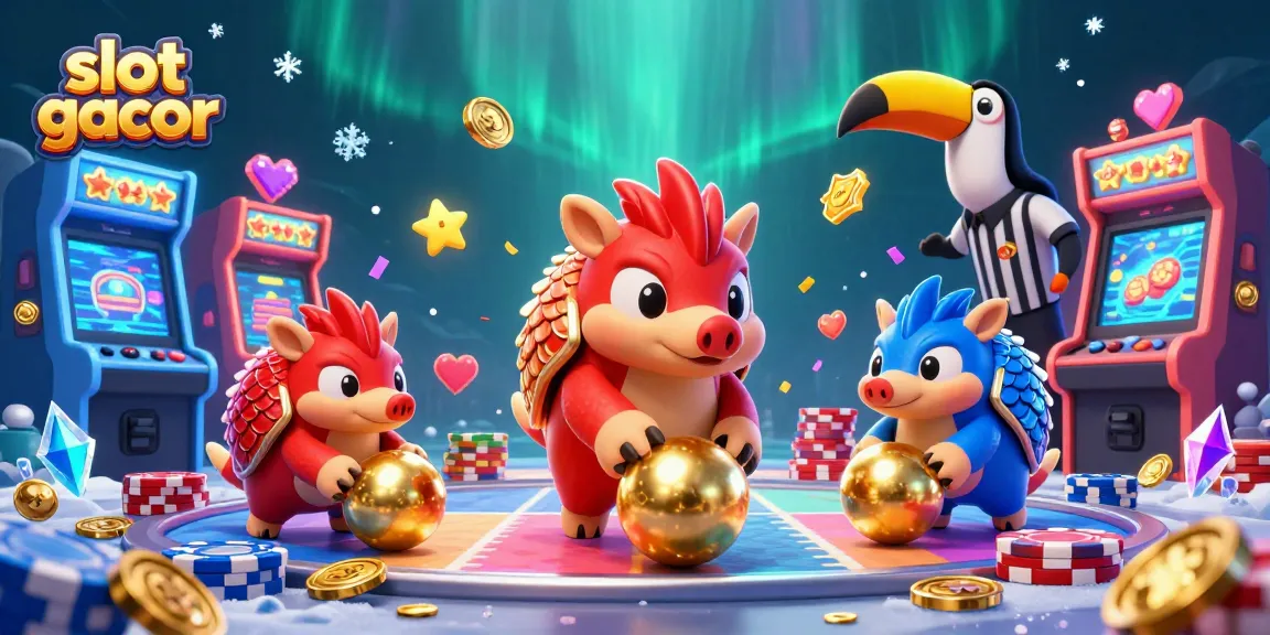 Engage in exciting gameplay with slot gacor featuring lively pangolins and vibrant casino elements.