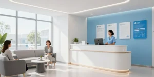 The best hair transplant turkey consultation in a welcoming healthcare clinic with professional staff, highlighting patient care services.