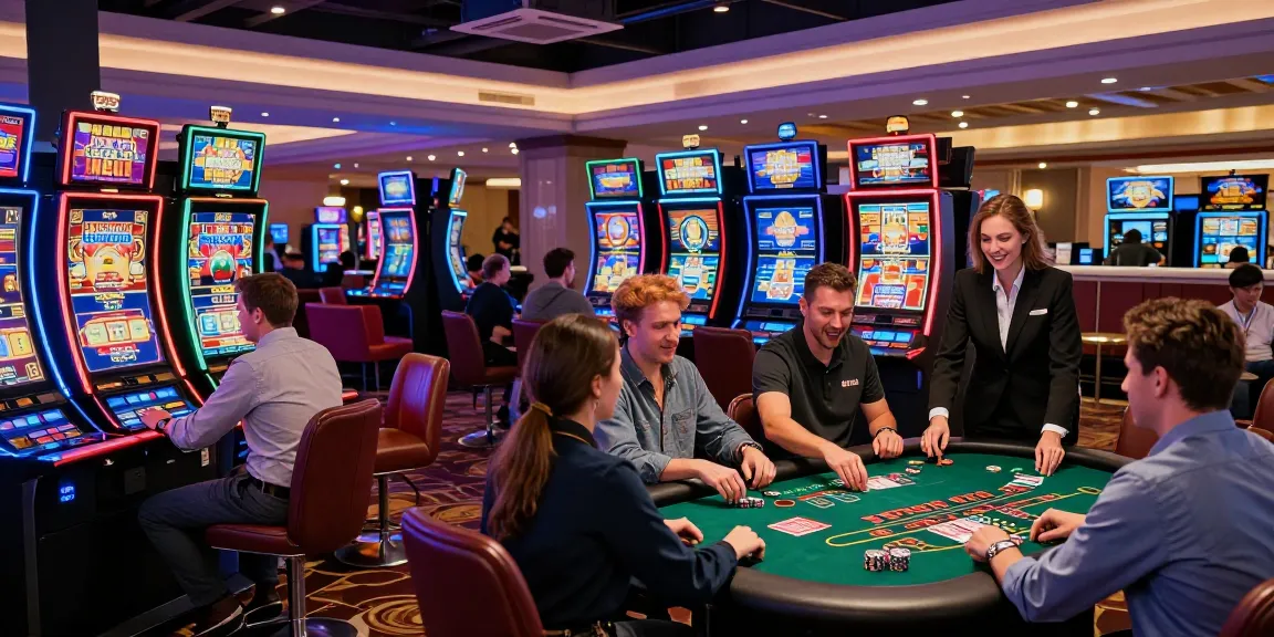 Vibrant casino scene showcasing players at games and engaging with bonuses at https://brcs.co.uk in 2026.