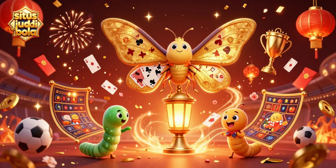 Engage in situs judi bola excitement with a vibrant 3D casino-themed illustration.