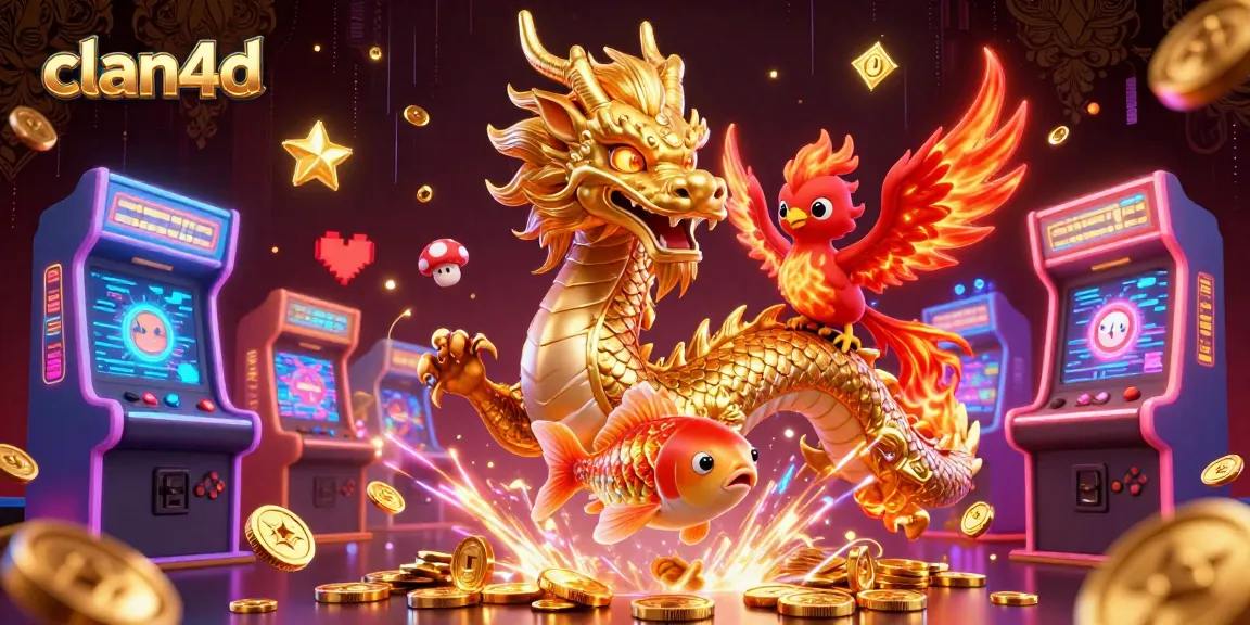Engage with clan4d's 3D cinematic casino scene featuring dynamic gaming elements.