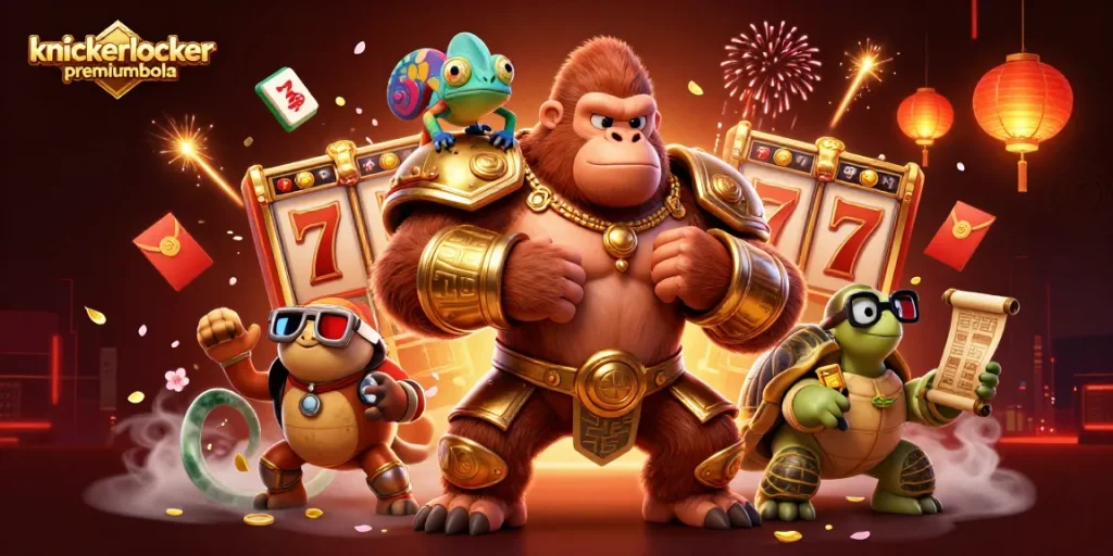 Experience knickerlocker premiumbola with a lively 3D illustration of a gambling scene filled with vibrant characters and elements.